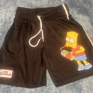 The Simpsons Bart Simpson Squishee Mesh Shorts - Black/White - Size Small Freeze